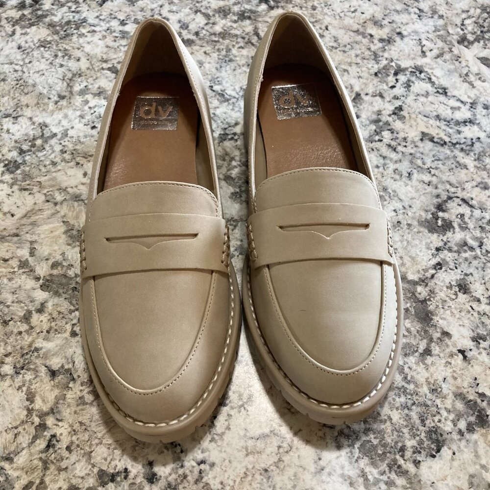 dv By Dolce Vita Women's Classic Penny Loafer/Lug Sole Block Heel Size6.5